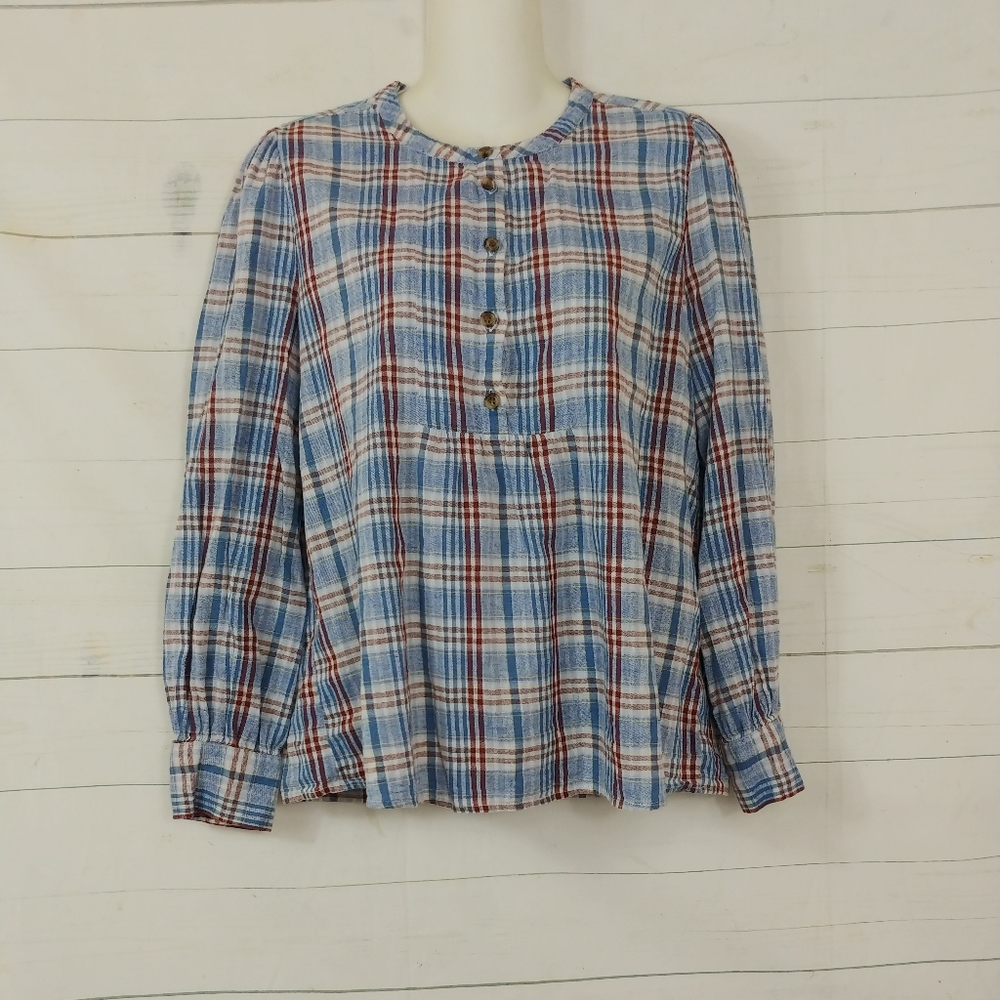 Madewell Leysfield Popover Top Size S